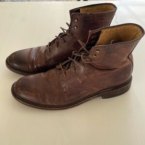 Fyre Leather Boots, Size 11 Brown
